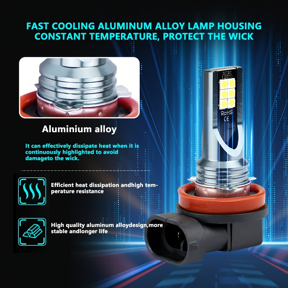 LED Car Fog Light Bulb 12V White Ice Blue H11 H8 Indicator Daytime Running