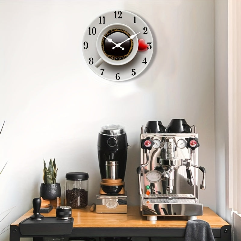 Wooden Wall Clock 10/12 Inch Non-Ticking Circular Decor for Living Room Kitchen Bedroom