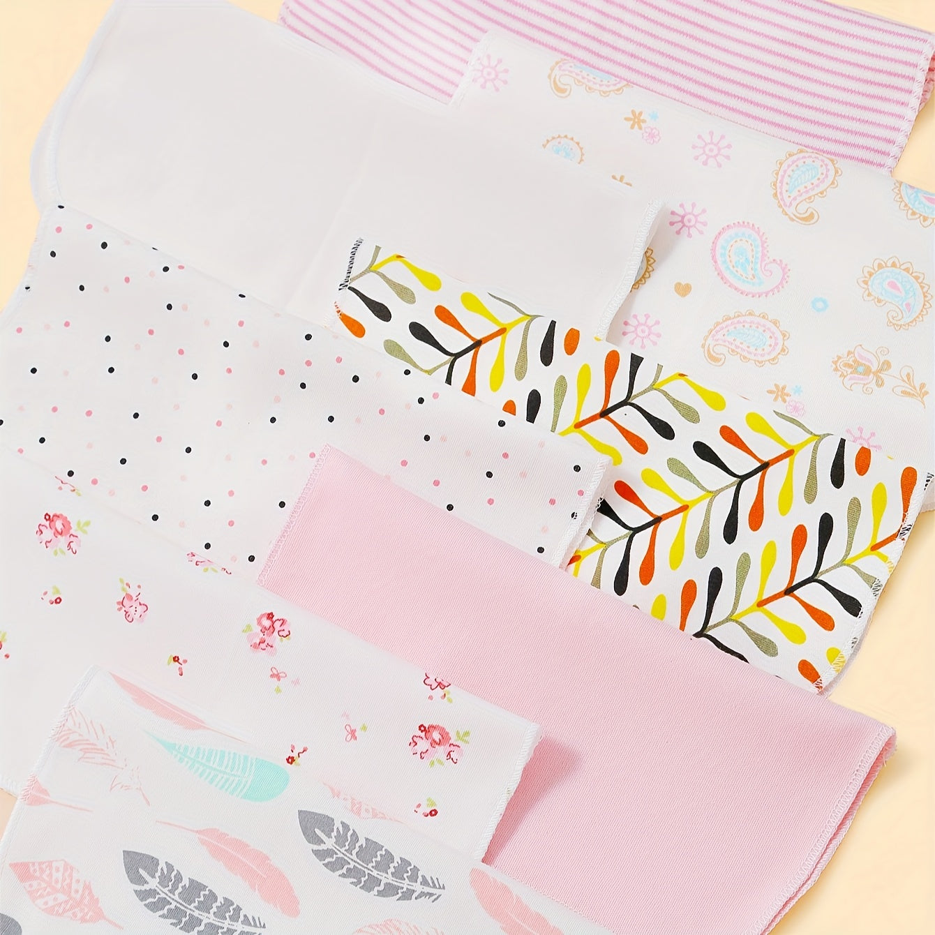 8 ta sevimli chaqaloq yuvish to'plami: yumshoq chaqaloq hammom vaqti uchun kvadrat sochiqlar, nozik bolalar yuz sochiqlari, paypoq, sezgir teri uchun mukammal chaqaloq to'y sovg'asi