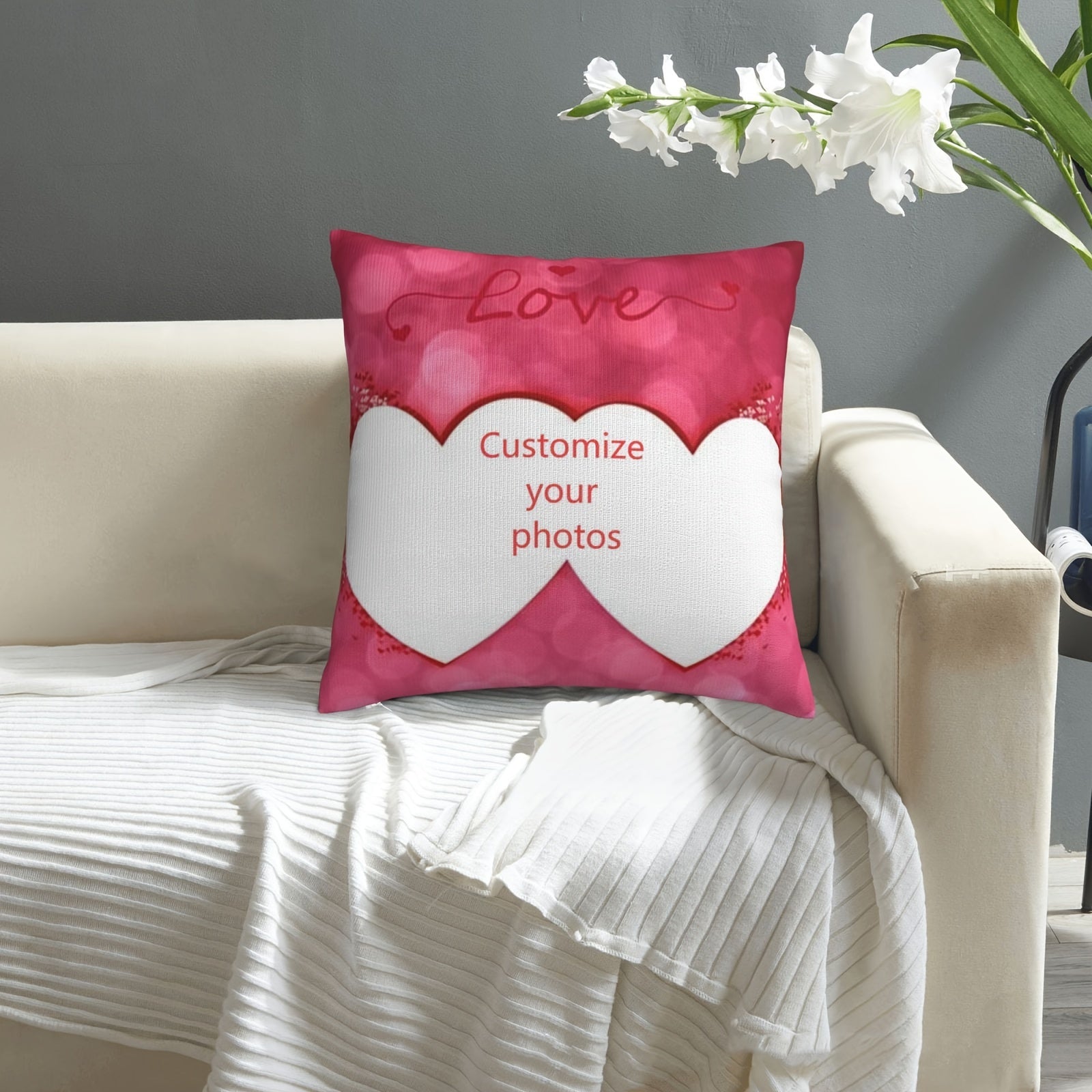 Double-Sided Patterned Throw Pillow Cover for Halloween and Christmas Decor