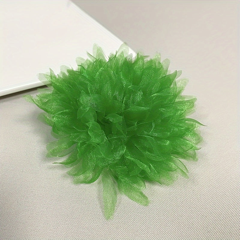 Одна большая ручная брошь-булавка для женщин, элегантная тканевая лацканная булавка с цветочным дизайном, стильный аксессуар для жакетов и платьев - включает 1 штуку