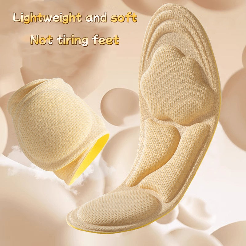 Unisex 5D Cloud Design Running Insoles Breathable Shock-Absorbing Cushions