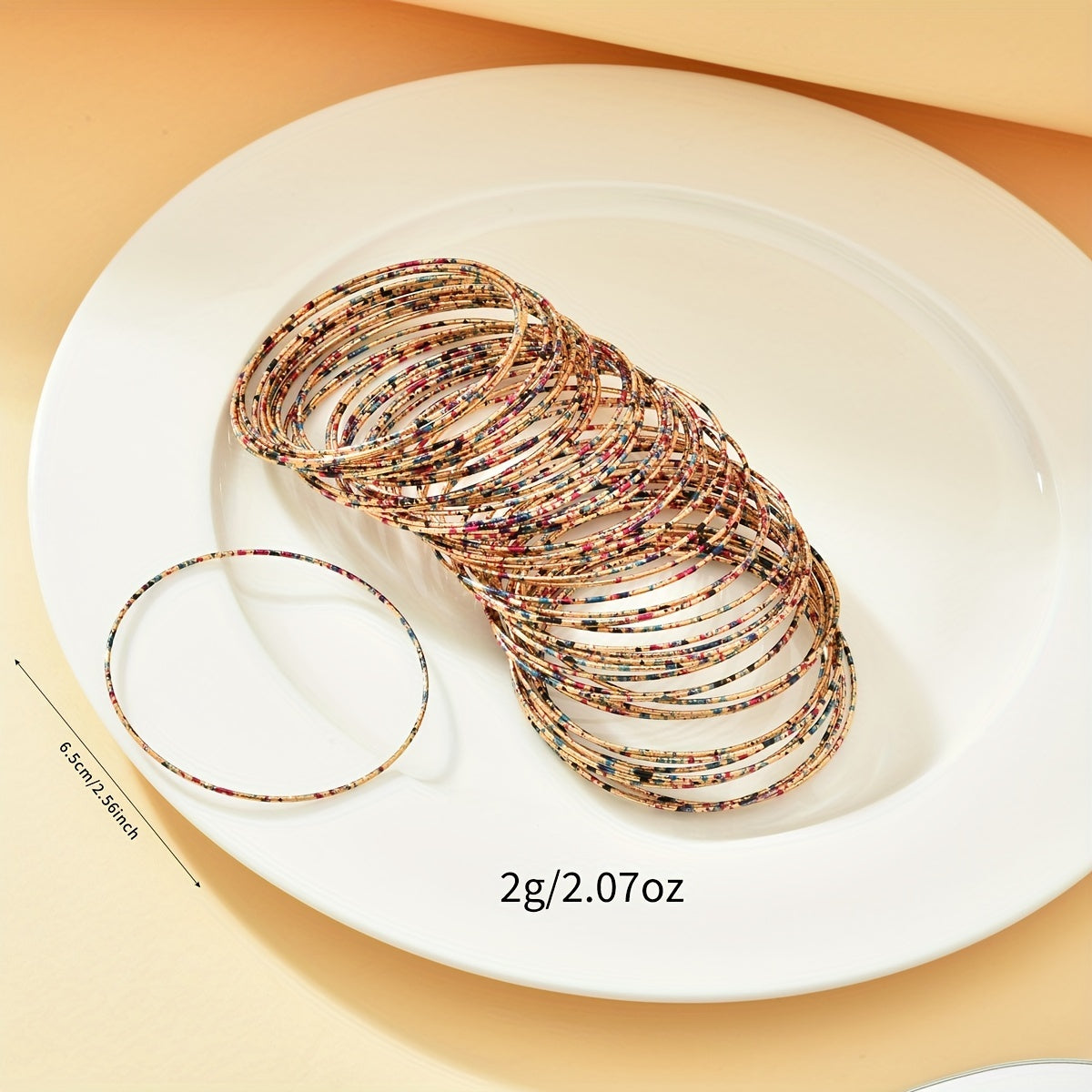 Beaded Bracelet Set 60 Pieces Boho Style Alloy Jewelry for Women and Girls