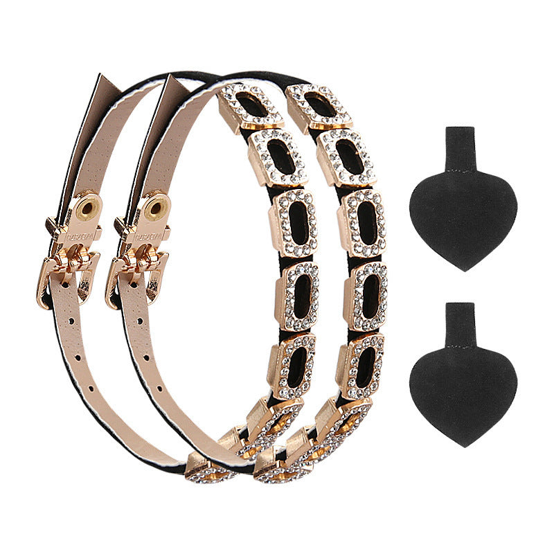 Women's Rhinestone No-Tie Shoelaces for High Heels 1 Pair Secure Fit