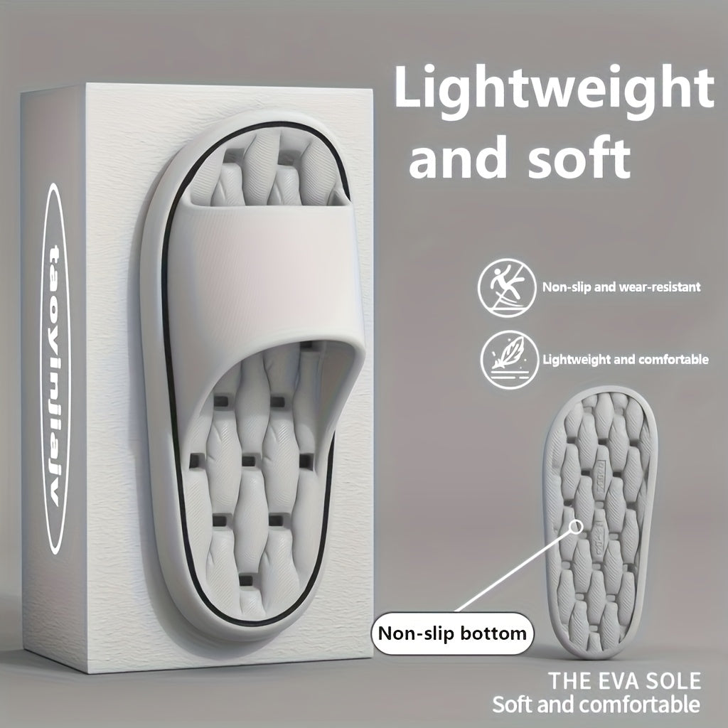 Men's EVA Home Shoes Slip-On Comfortable Leak-Proof Solid Color