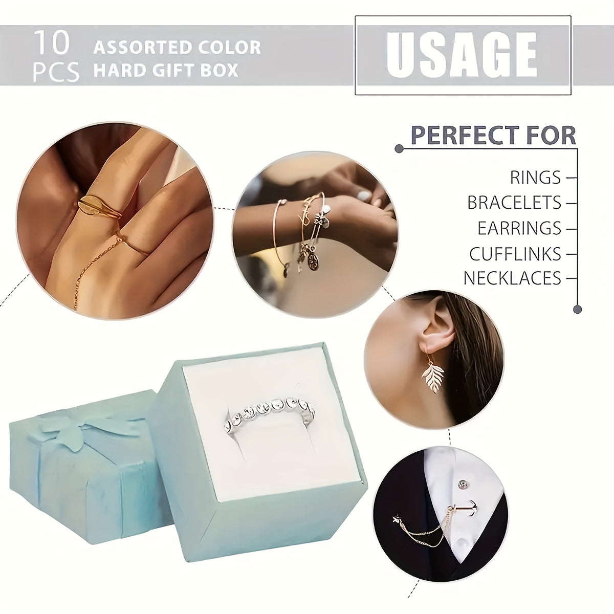 Jewelry Ring Box in Multiple Colors for Gift Storage