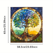 Mustahkam PVC idish-tovoq magnit bilan jonli mozaika Hayot daraxti dizayni, suv o'tkazmaydigan, issiqlikka chidamli, oson tozalash