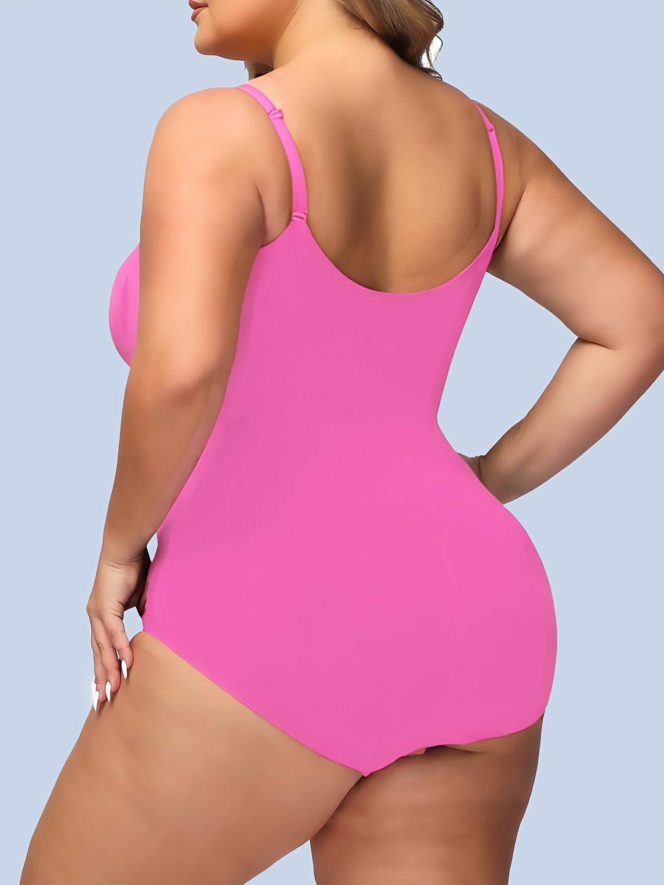 Women's Seamless High-Waisted Shapewear with Adjustable Straps and Hooks
