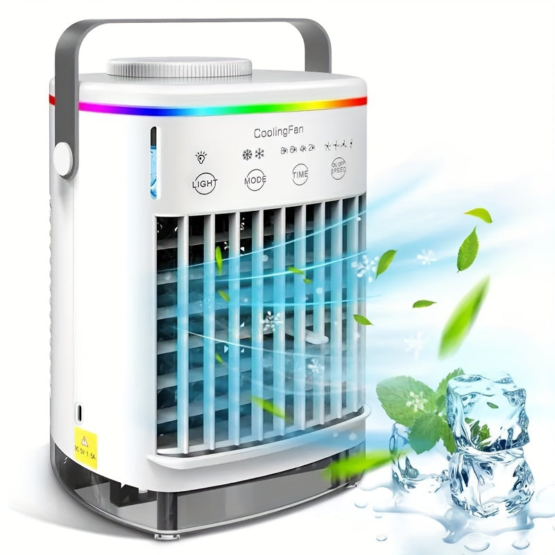 Portable Misting Cooler Fan with 4 Speeds for Bedroom Office Travel