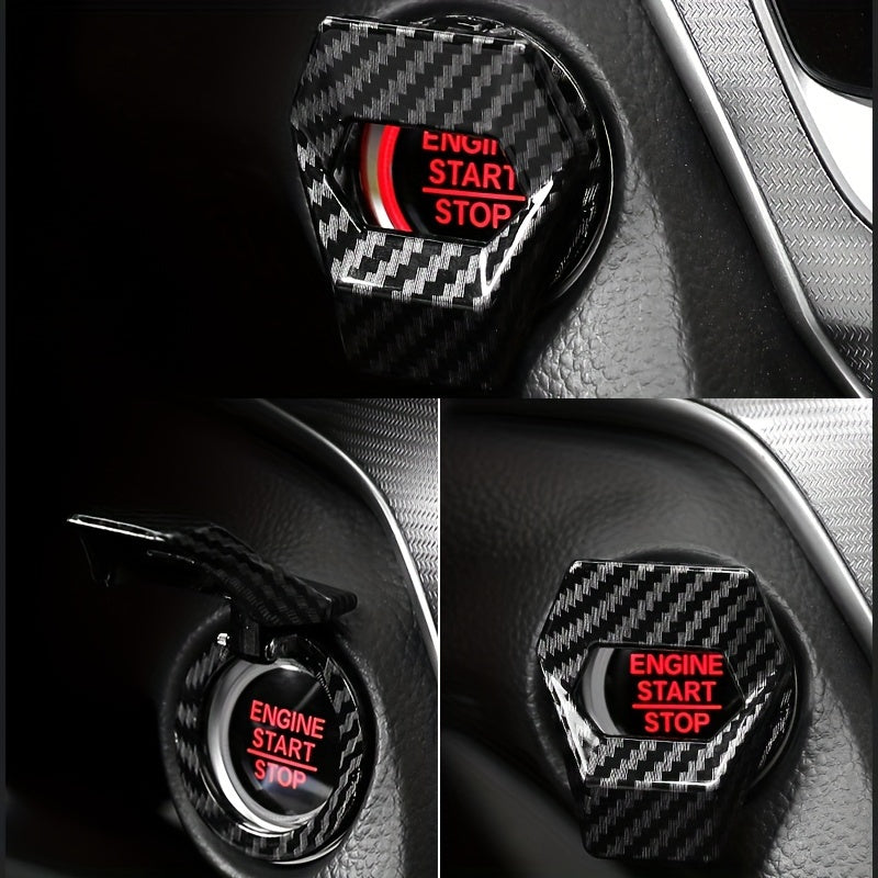 Universal Car Push-Button Start Switch Protective Cover Black Durable Silicon