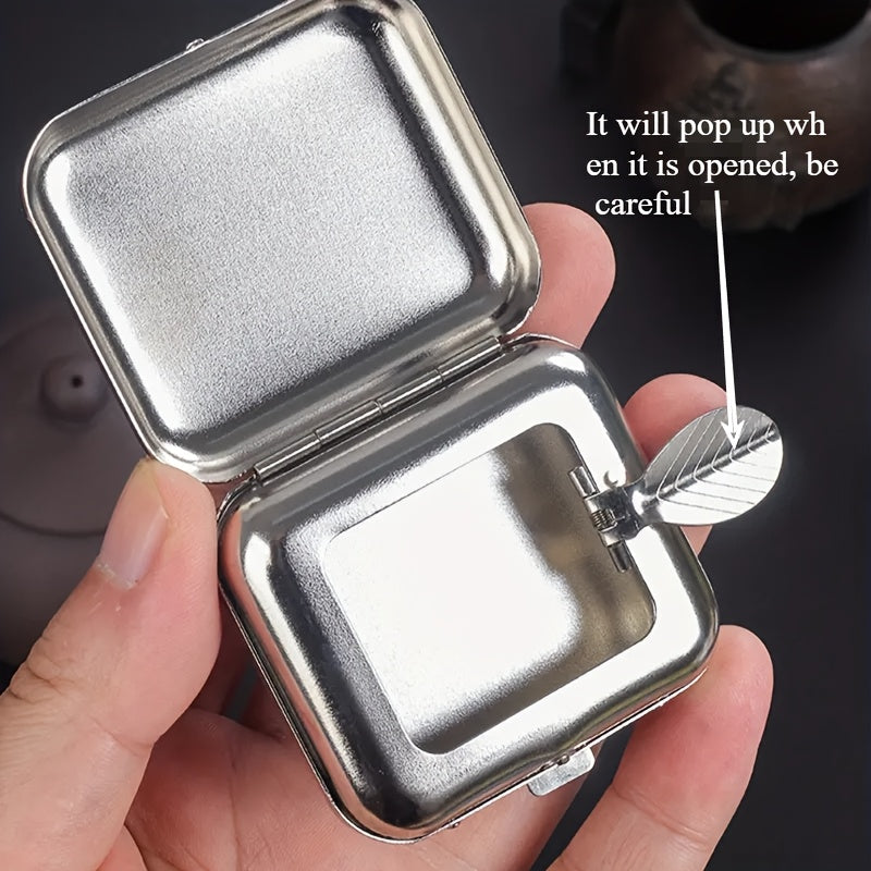 Mini Stainless Steel Ashtray Portable Small Outdoor Pocket Smoking Accessory