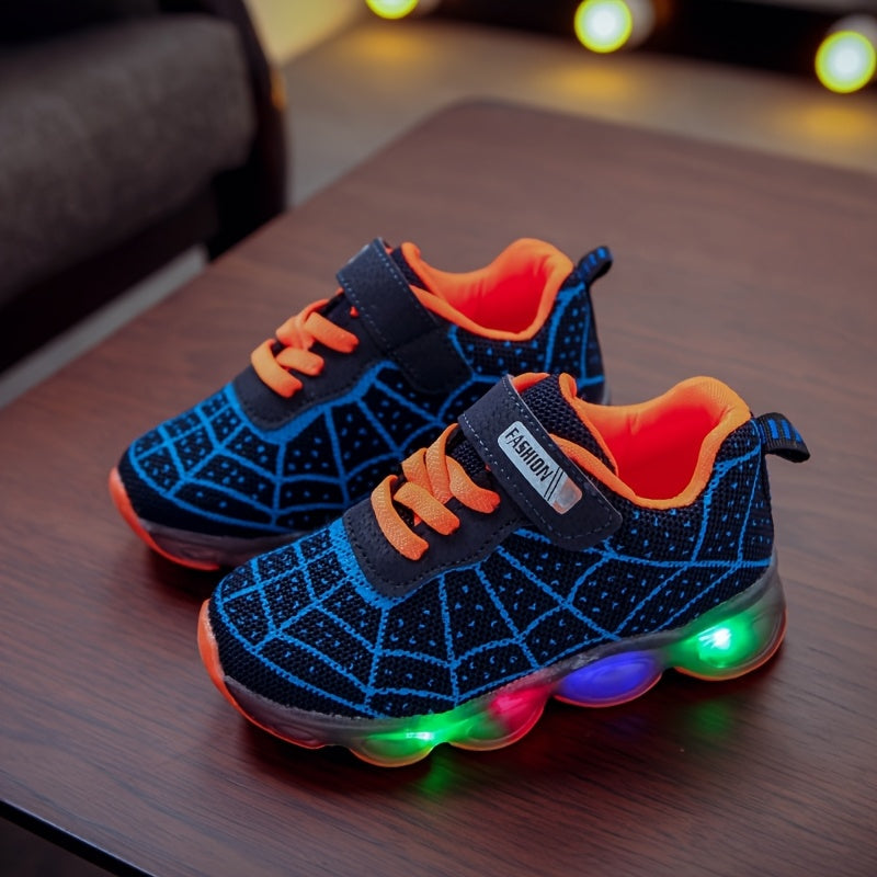 Light-Up Running Shoes for Boys and Girls Sizes 21-36 Mesh Casual Sneakers