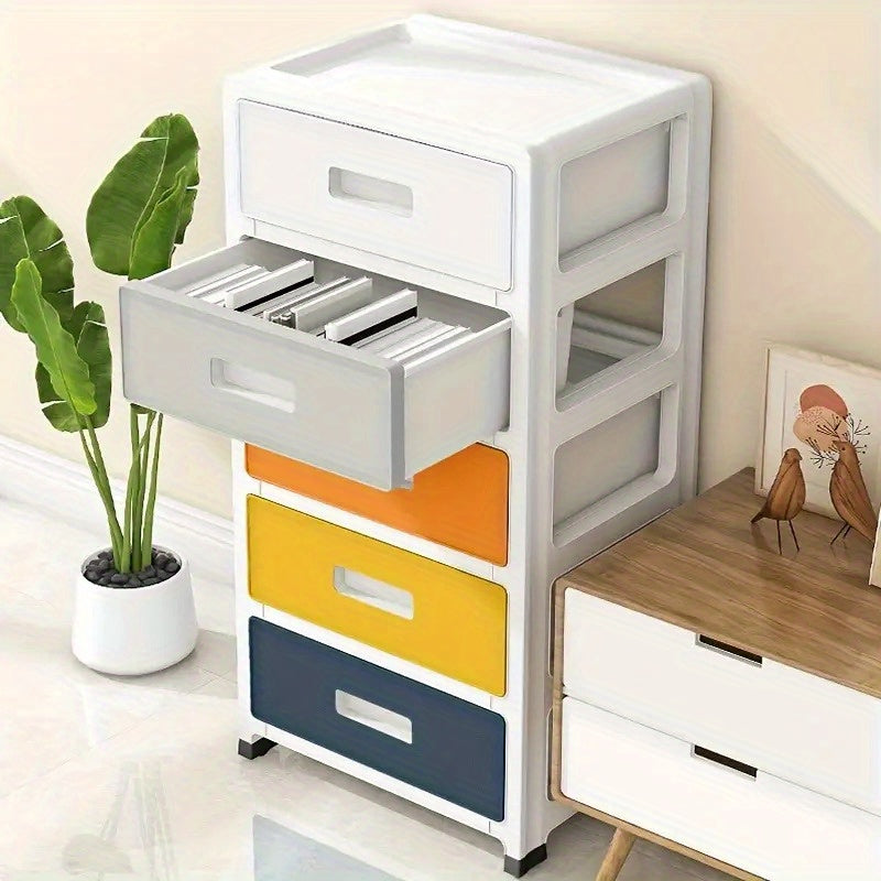 Plastic Waterproof Locker Organizer with Shelves for Bedroom Office Bathroom White Yellow Sky Blue