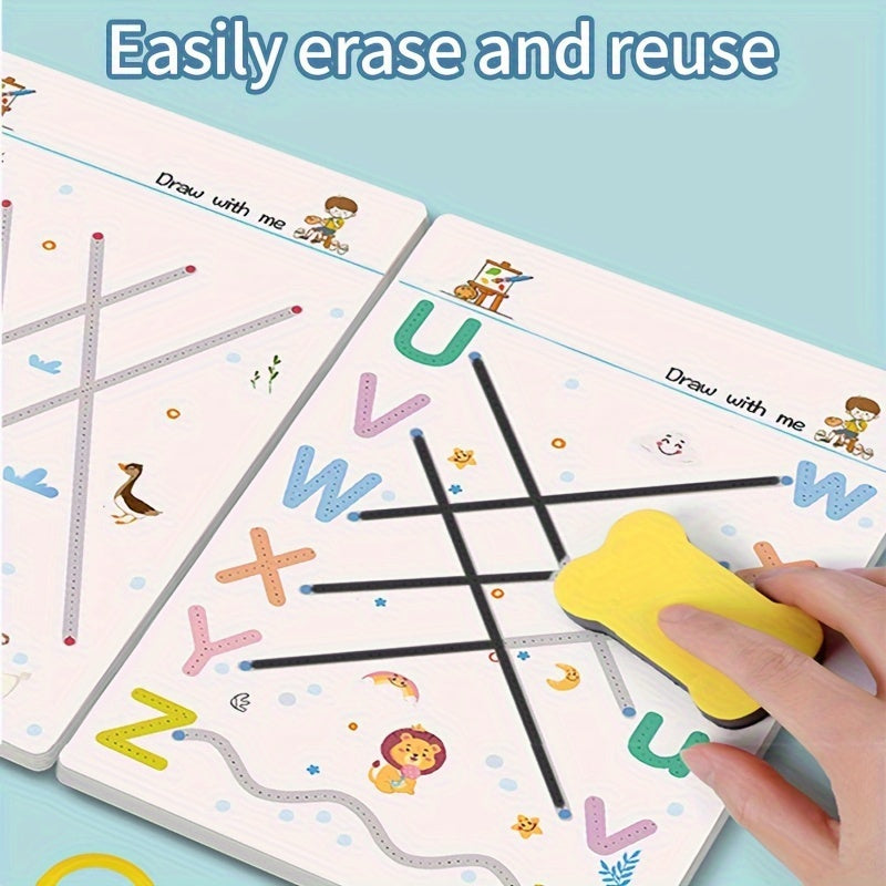 Многоразовый набор копировальных тетрадей для практики магии для тренировки контроля ручки и рисовальных упражнений.