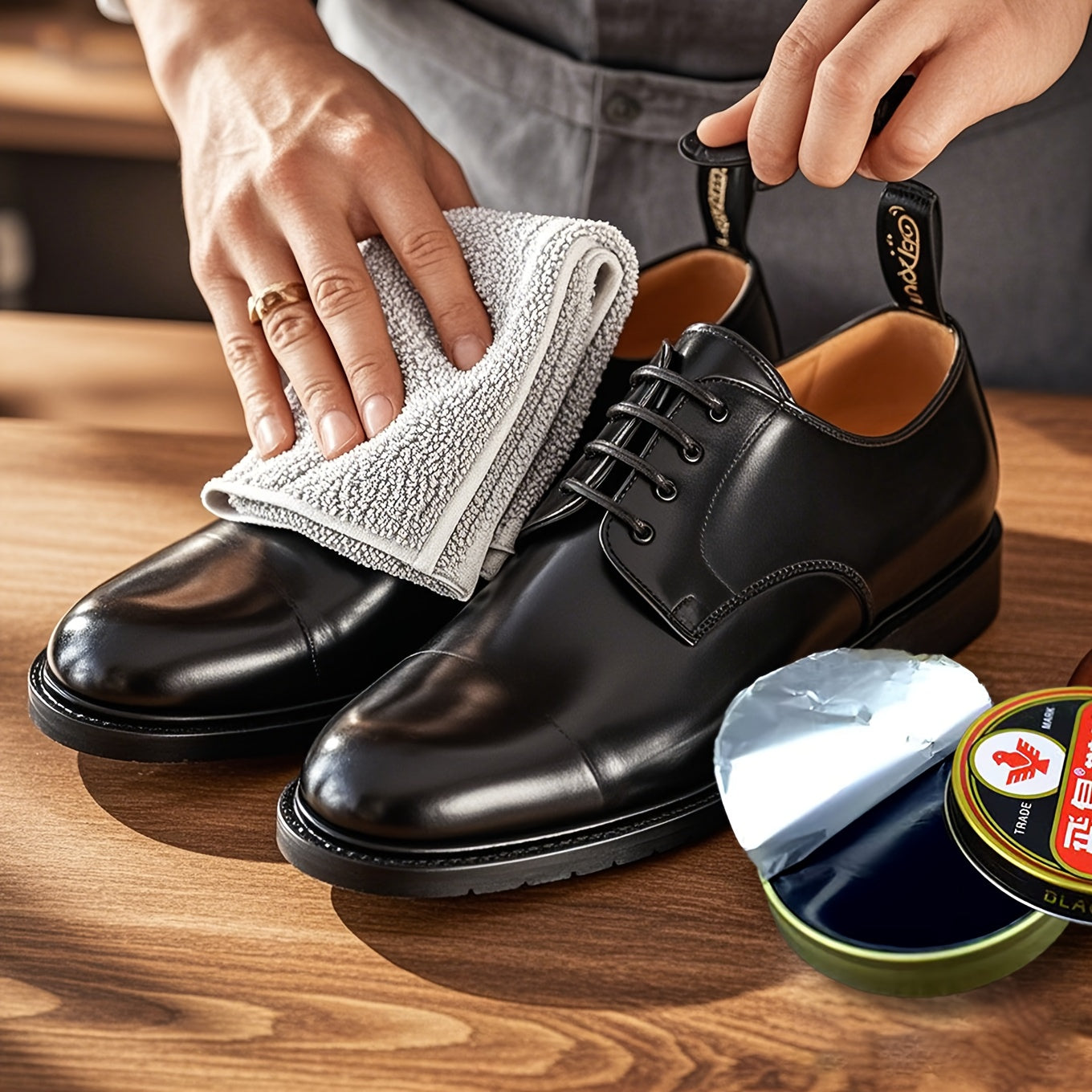 Black Shoe Repair Kit Synthetic Shoe Polish for Brightening and Maintenance