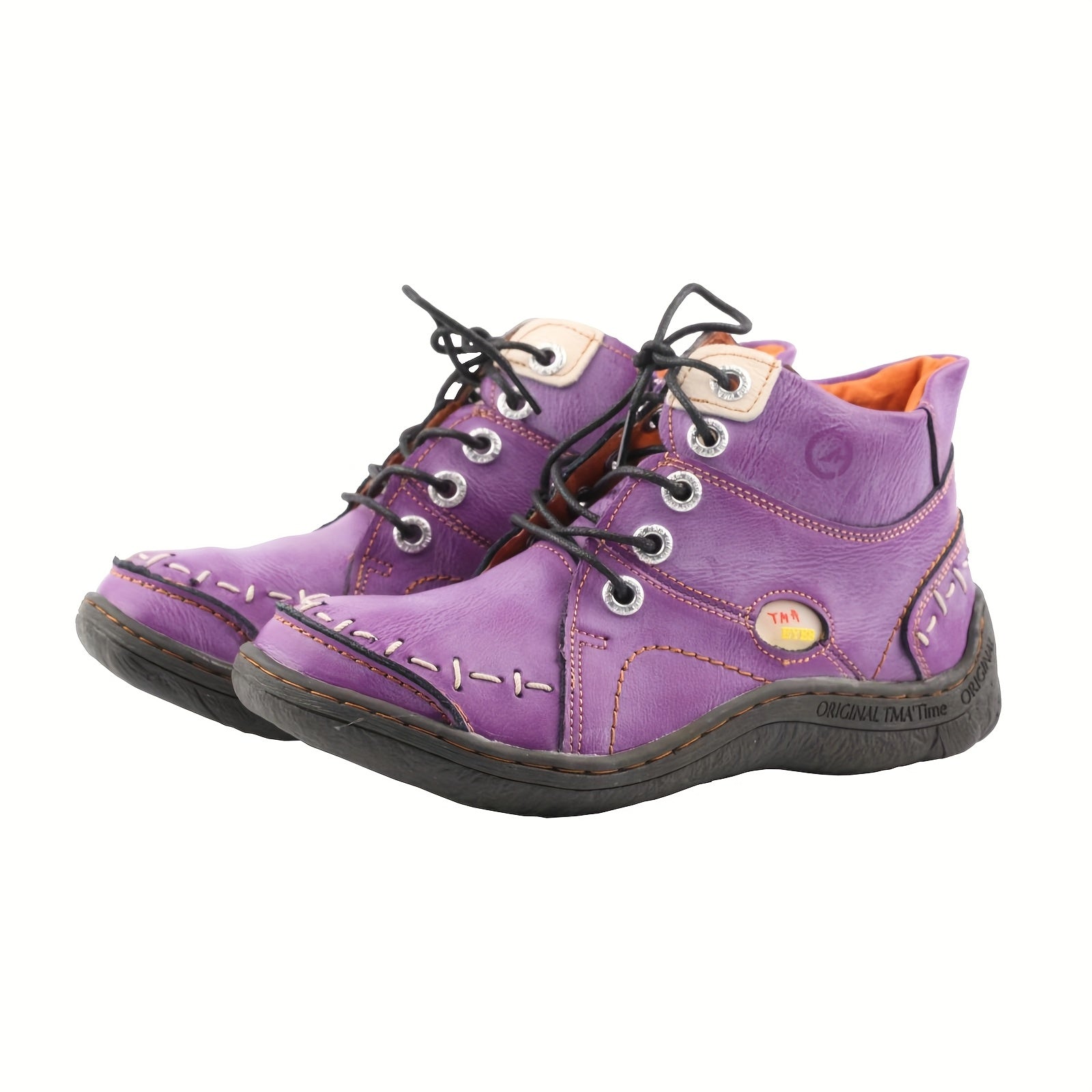 Women's Ankle Boots Leather Casual Flat Heel Zipper Comfort