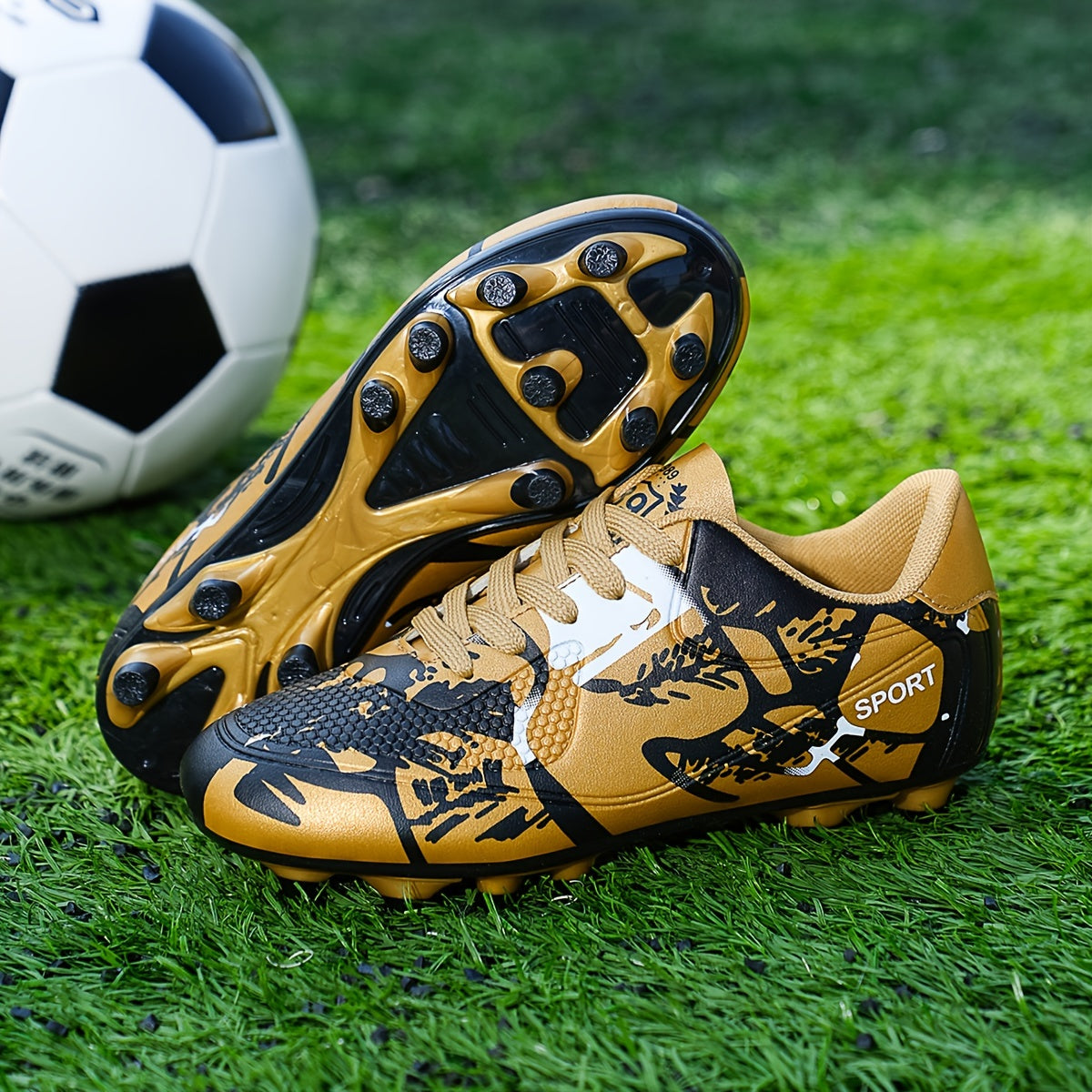 Men's Non-Slip Spiked Football Cleats for Outdoor Training and Competition