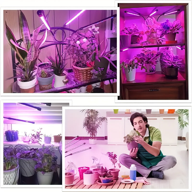 LED Grow Light with One or Four Heads Full Spectrum Indoor Plant Lighting for Greenhouse and Home