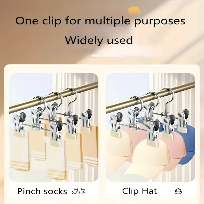 10 ta zanglamaydigan po'latdan tayyorlangan shimlar uchun panjara tutqichlari, kliplar bilan, shimlar, yubkalar, ko'kraklar, sharf va ichki kiyimlar uchun, xonadon, yotoqxona, bolalar uchun joyni tejovchi garderob tashkilotchisi