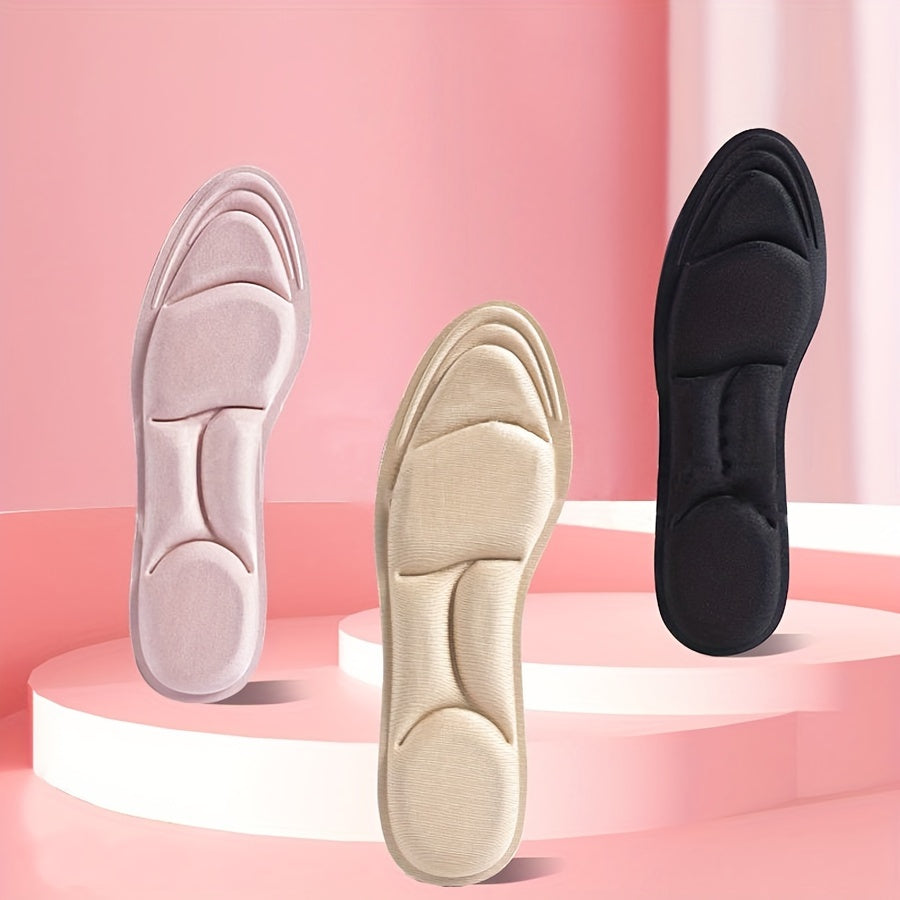 Unisex 5D Memory Foam Shoe Insoles, Breathable, Wear-Resistant, Adjustable