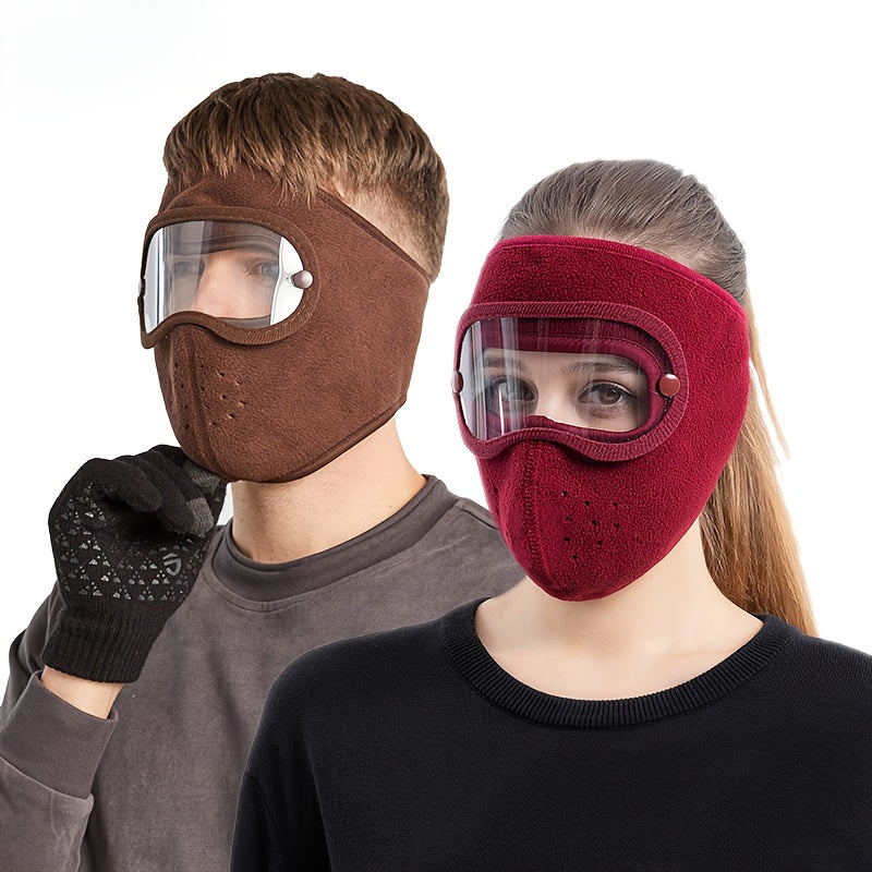 Winter Unisex Full Face Mask Microfiber Breathable Dustproof Ski Cycling Mask