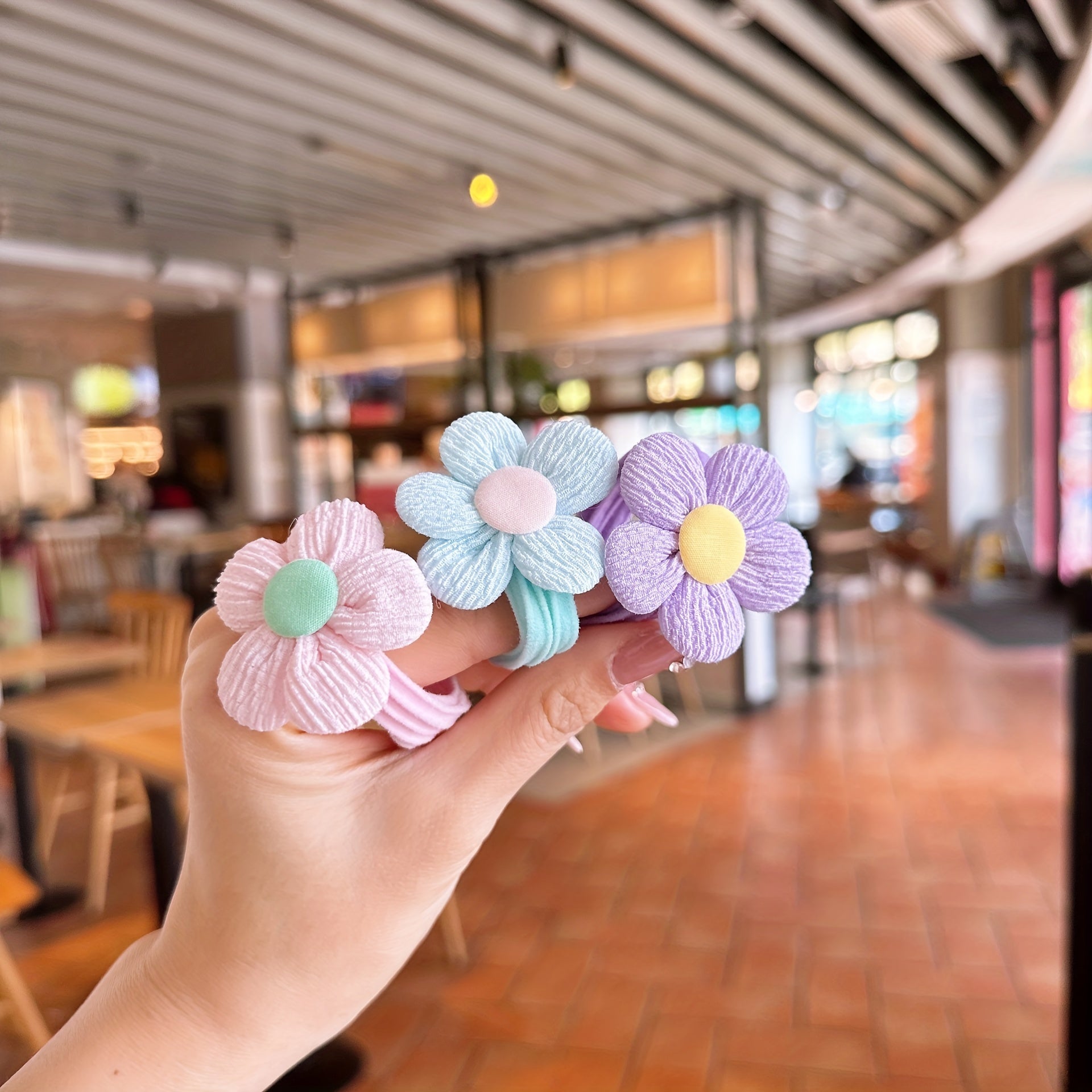 12 шт. девочкам и женщинам цветочные банты для волос, эластичные резинки, набор подарков