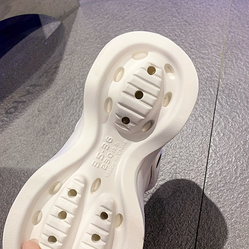 Women’s Platform Slip-On Shoes with Cushioned Sole and Open Toe