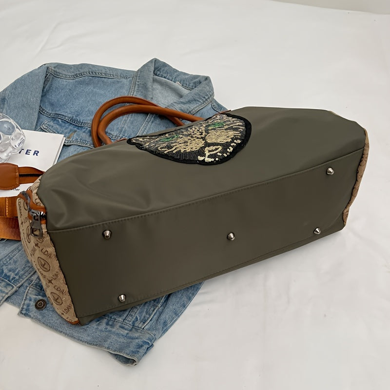 Bolsa de viaje estilo casual de gran capacidad para fitness, yoga, deportes, negro