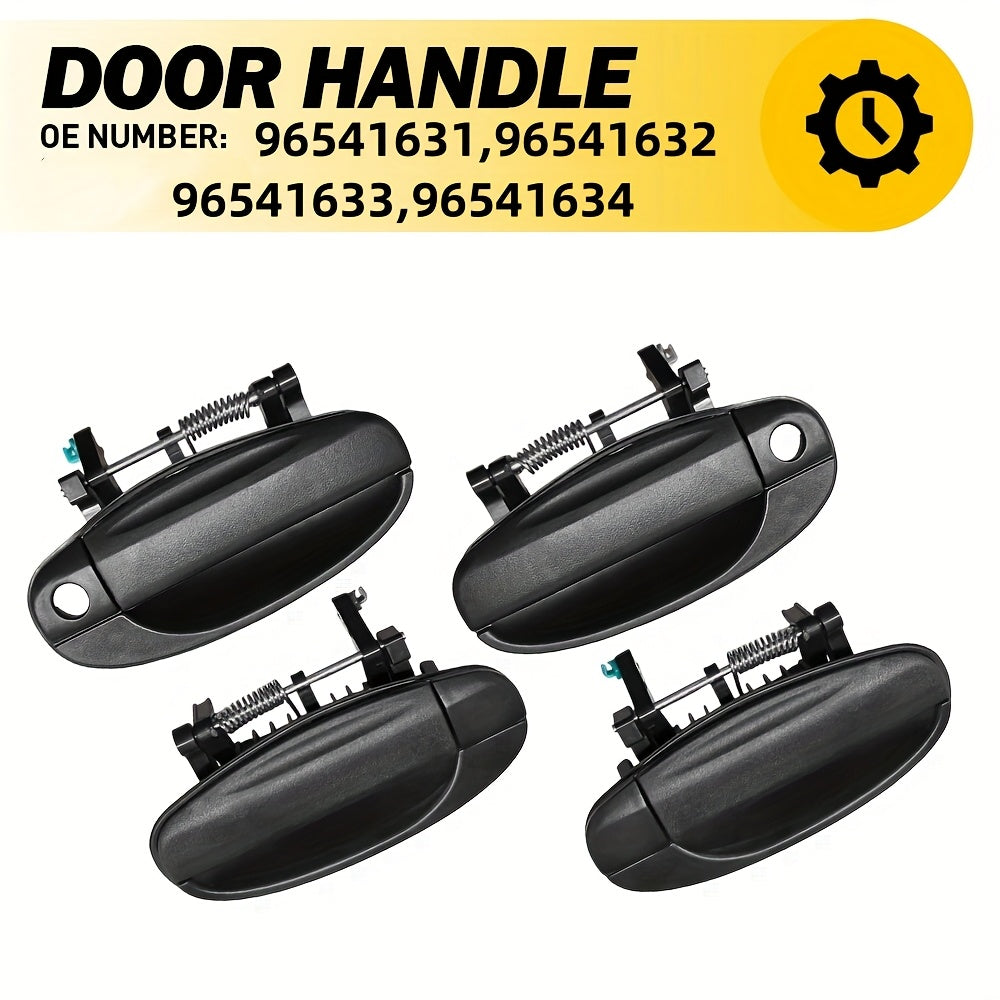Car Door Handle Set for Chevrolet, Durable Plastic, Front Left and Right