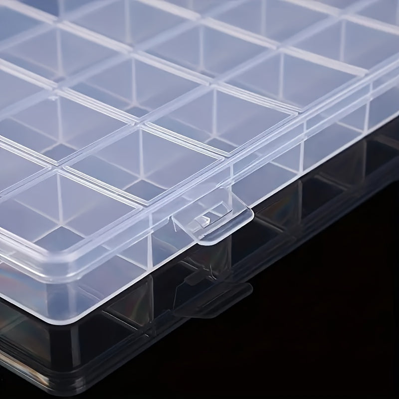 Clear Plastic Jewelry Organizer with 28 Compartments for Earrings Rings Necklaces