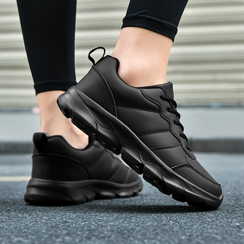 Women’s Black Casual Sneakers Lightweight Durable Walking Shoes