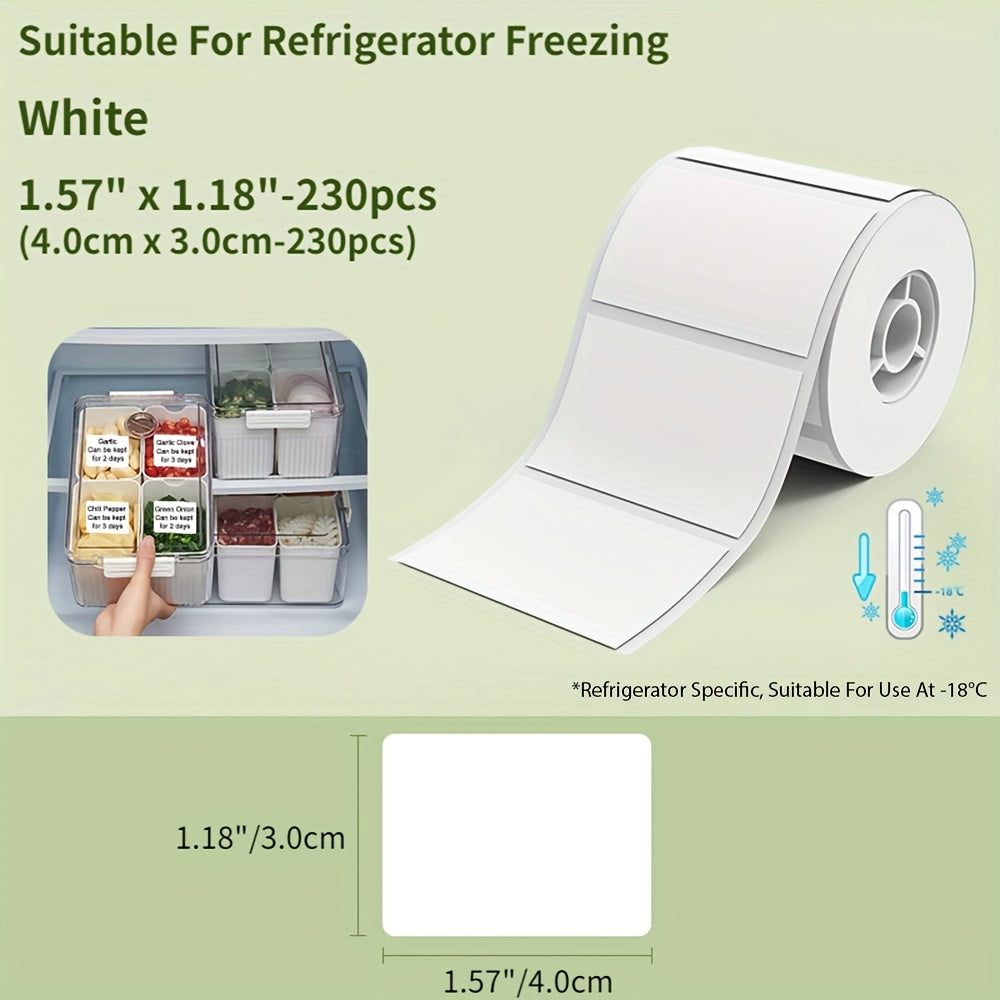 Waterproof Oil-Proof Freezer Label Stickers Thermal Paper for Kitchen Storage
