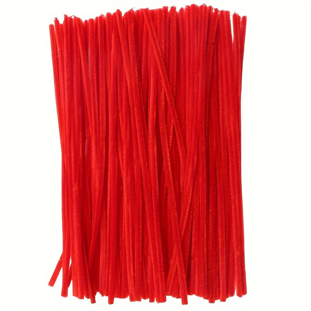 100 Colorful Chenille Stems 30cm for DIY Crafts and Decorations