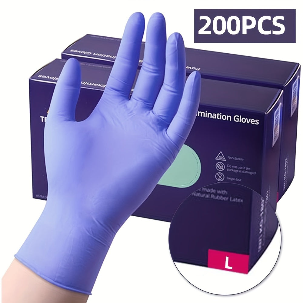 200 Pack Disposable Nitrile Gloves 6 Mil Waterproof Tear-Resistant Powder-Free