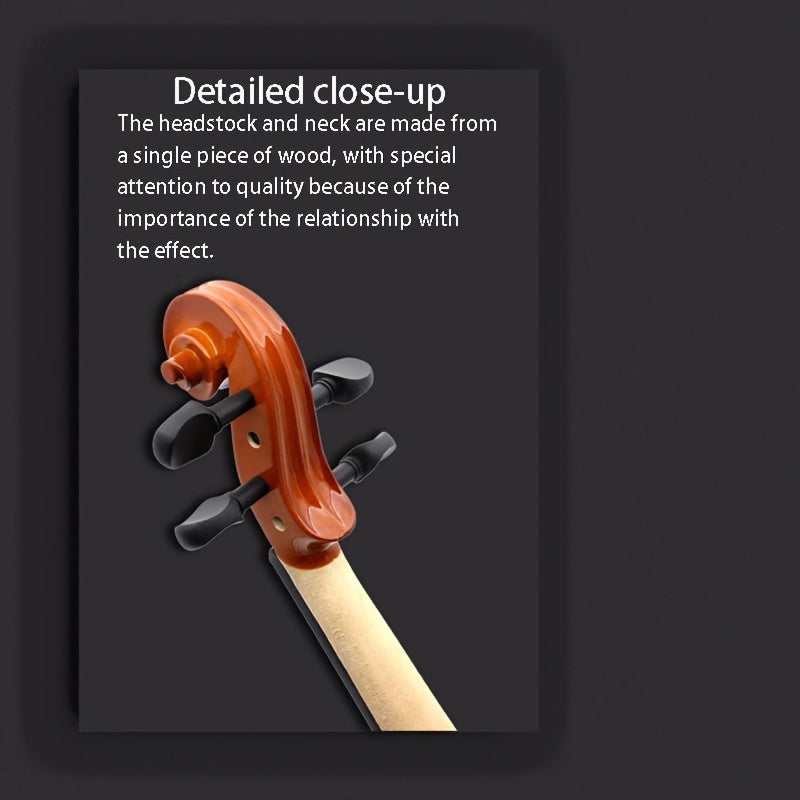 Violín eléctrico acústico de tamaño 4/4 con alimentación por batería y color amarillo o negro