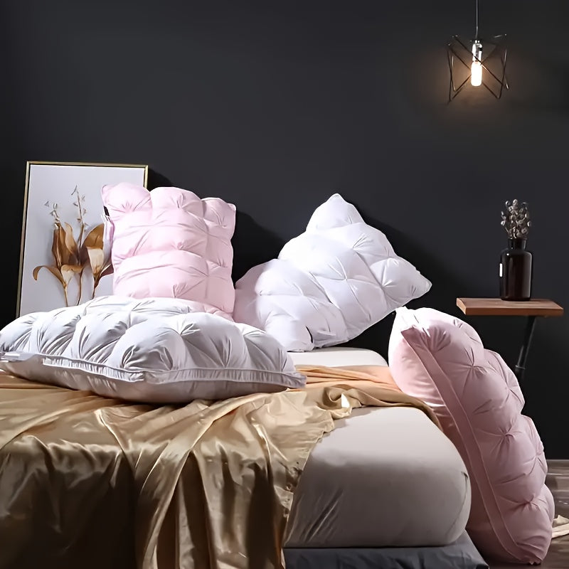 "Super Soft Cervical Support Sleeping Pillow, 1 dona - Erkaklar va Ayollar uchun ideal, Mehmonxona, Yotoqxona, Mehmon xonasi va Uyda foydalanish uchun Non-Collapse yadro bilan. Nafas oladigan, Gippoallergen va Ergonomik dizayn bilan qulay uyqu uchun."