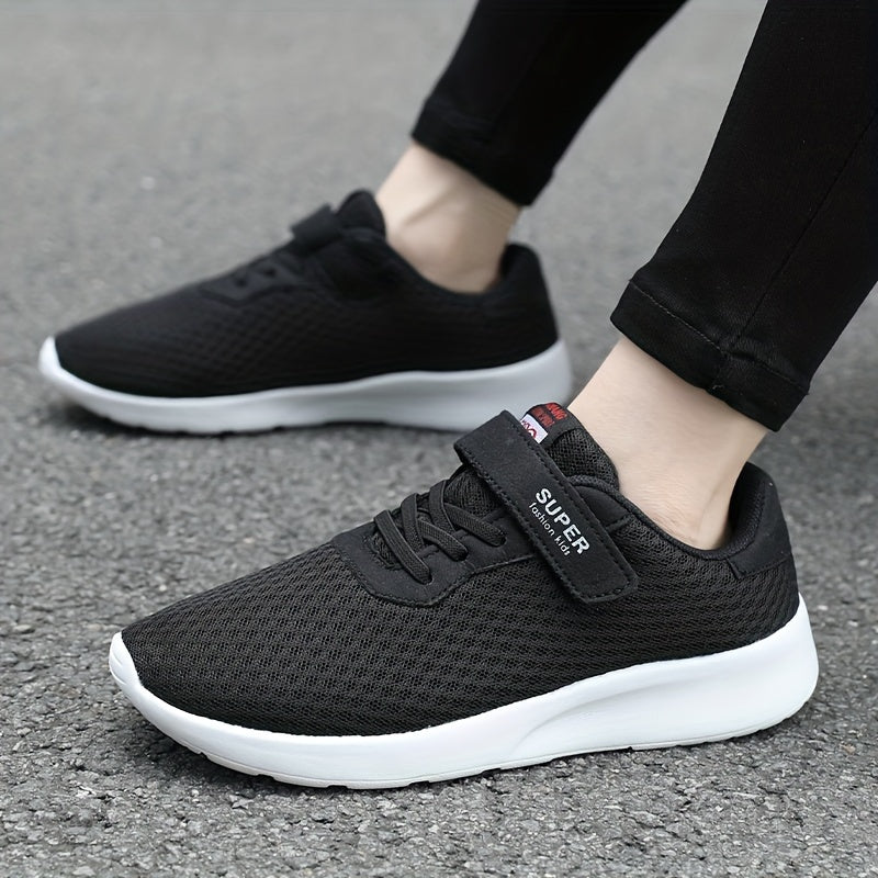 Мужские черные спортивные кроссовки из сетки с застежкой-липучкой, нескользящая подошва из ЭВА, размеры 10.5-3