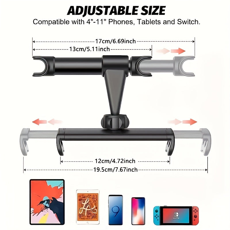 Rotatable Car Seat Backrest Bracket ABS Material Rear Seat Entertainment