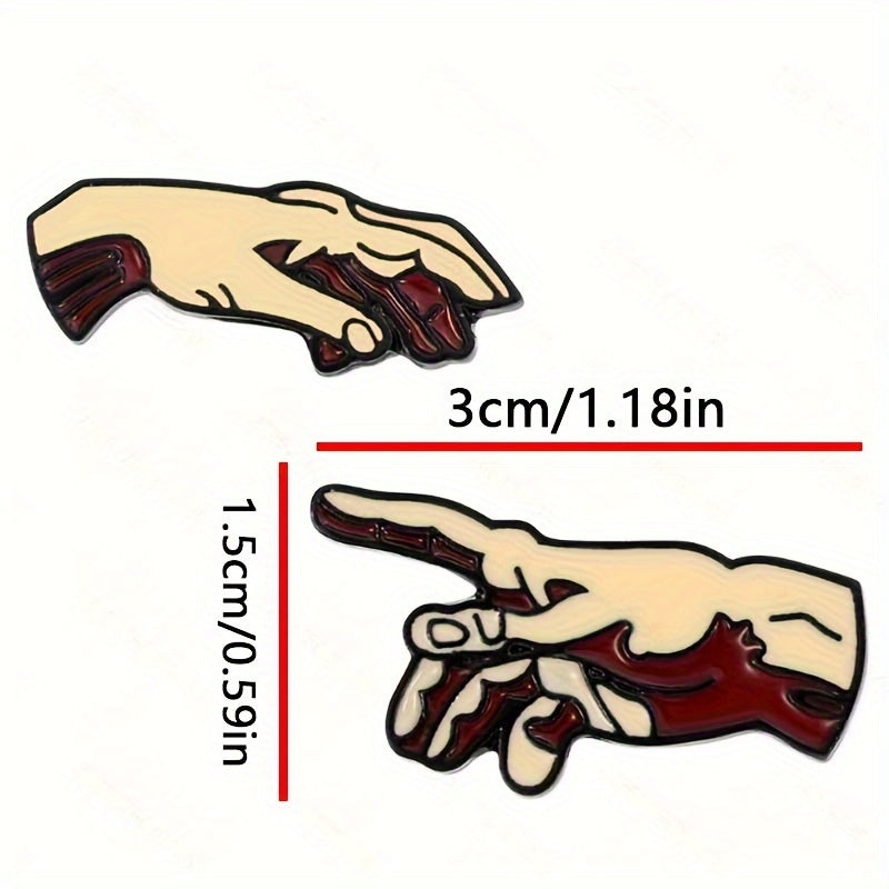 Adam Alloy Badge bilan Xudo Qo'li Adamga Cho'zib Turgan