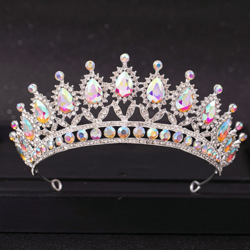 Sparkling Tiaras and Crowns for Brides and Princesses, Silver, Adjustable