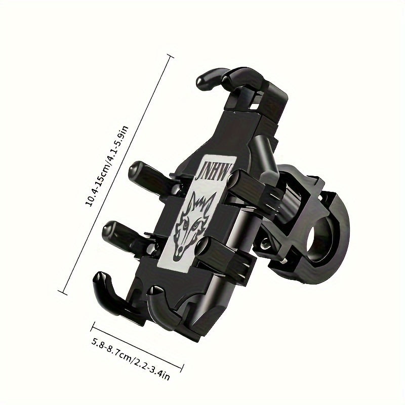 Motorcycle Phone Holder Shockproof Rotatable Bracket for Smartphones Black