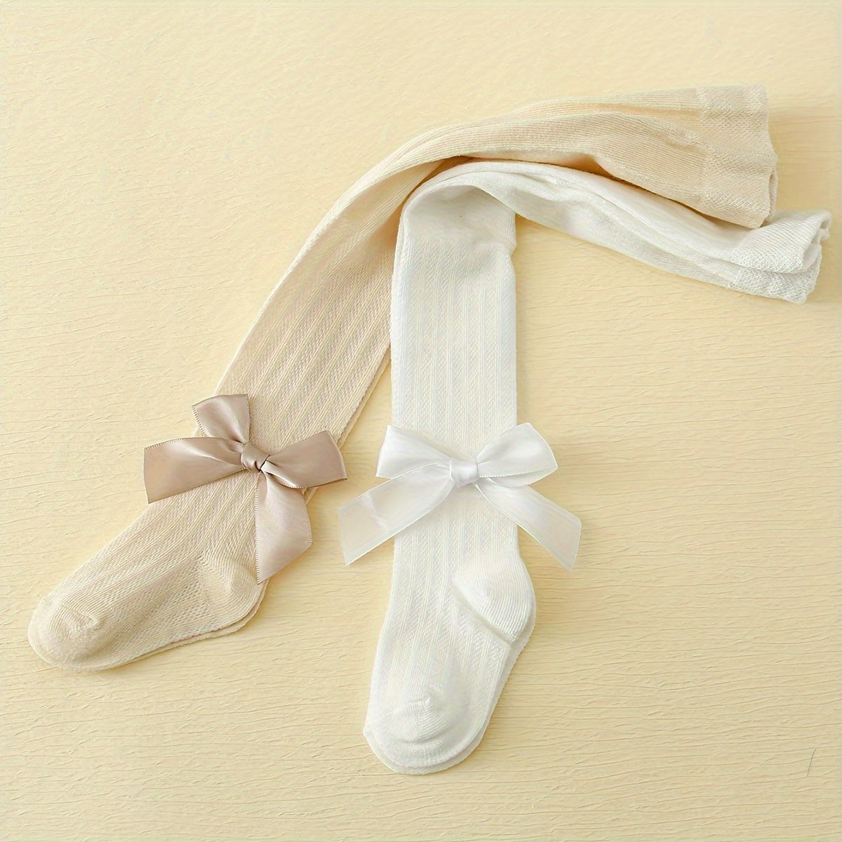 Medias altas repelentes de mosquitos para niñas en verano con lazo, transpirable, mezcla de algodón para todas las estaciones