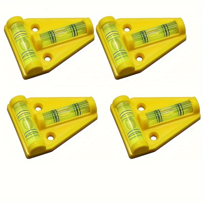 Juego de 4 niveles de burbuja impermeables para autocaravanas, comprobador cruzado, nivelador externo de expansión para camper y remolque