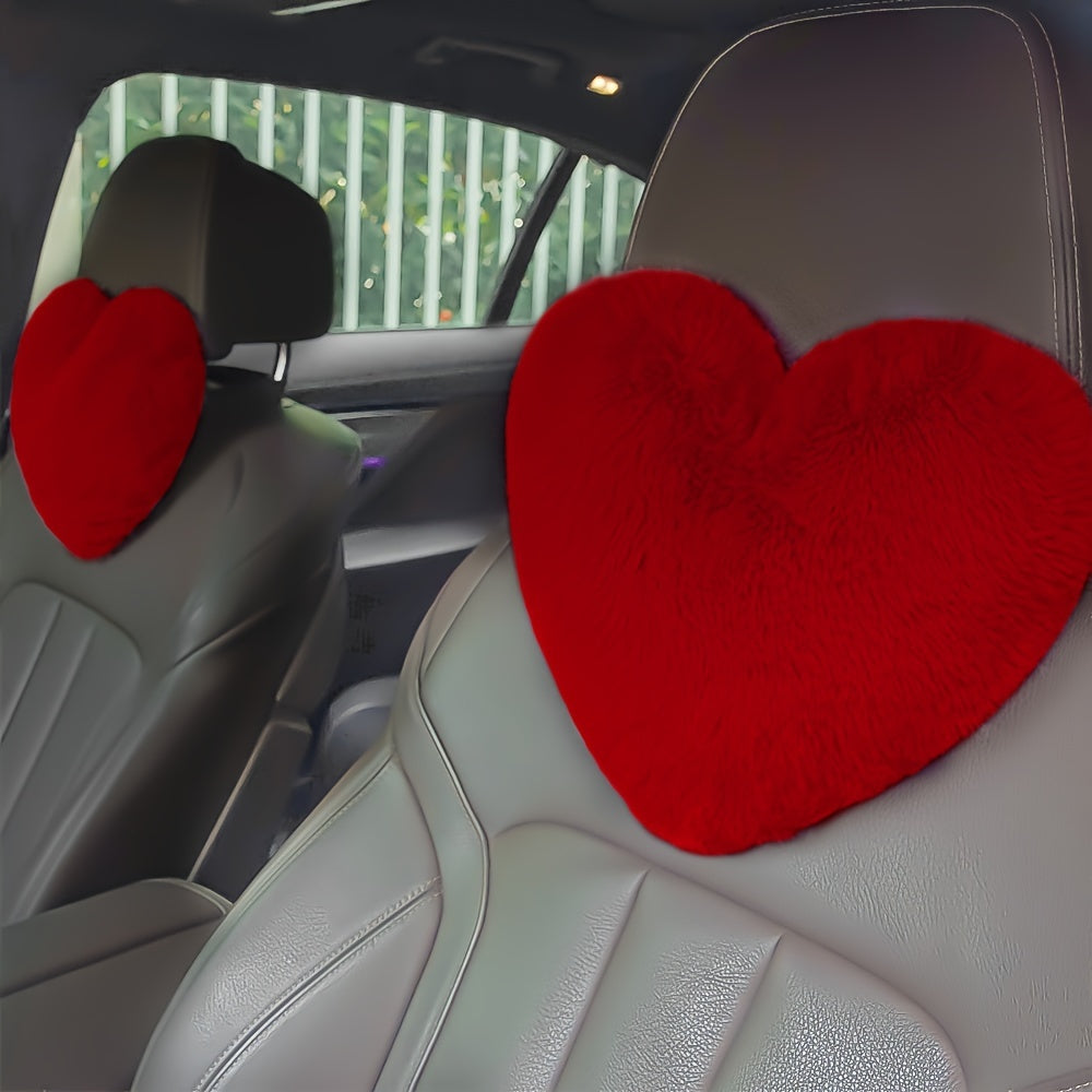 Car Seat Pillow Neck Rest Plush Headrest for Cars Interior Accessories