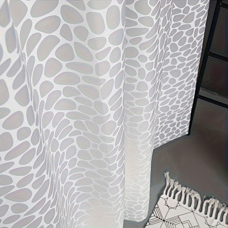 Pebble Pattern Waterproof Vinyl Shower Curtain 179.83cm x 179.83cm