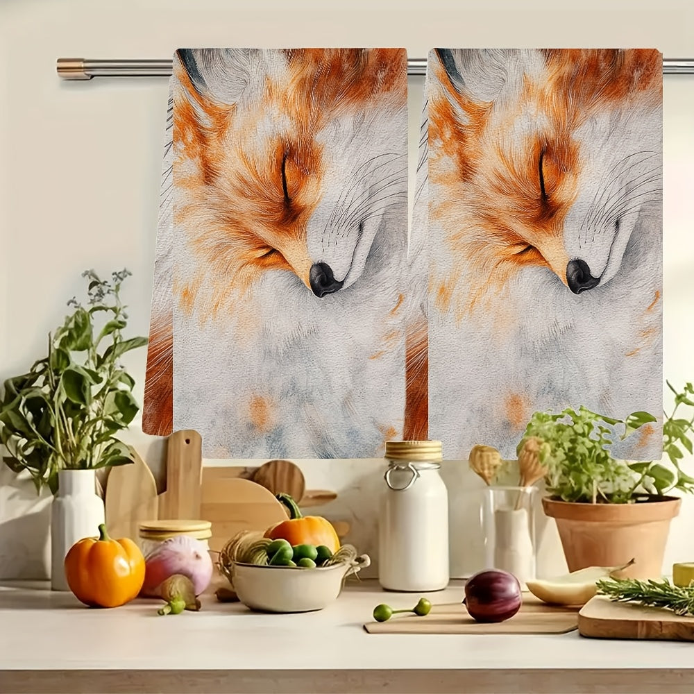 Набор из 2 кухонных полотенец Red Fox, ультра мягкие, впитывающие, 40x60 см