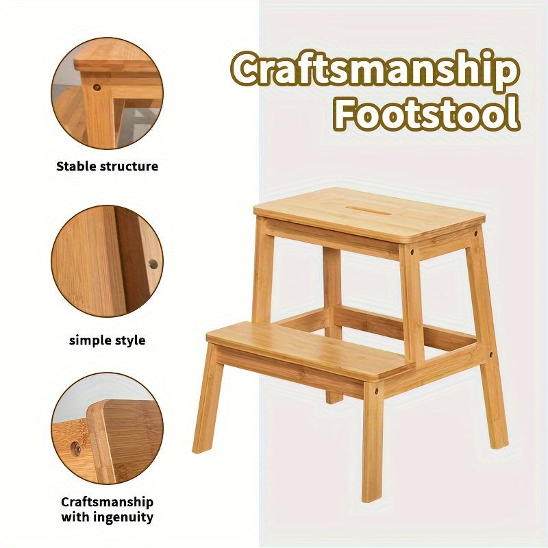 Two-Layer Non-Slip Indoor Step Stool for Home Office Library Use