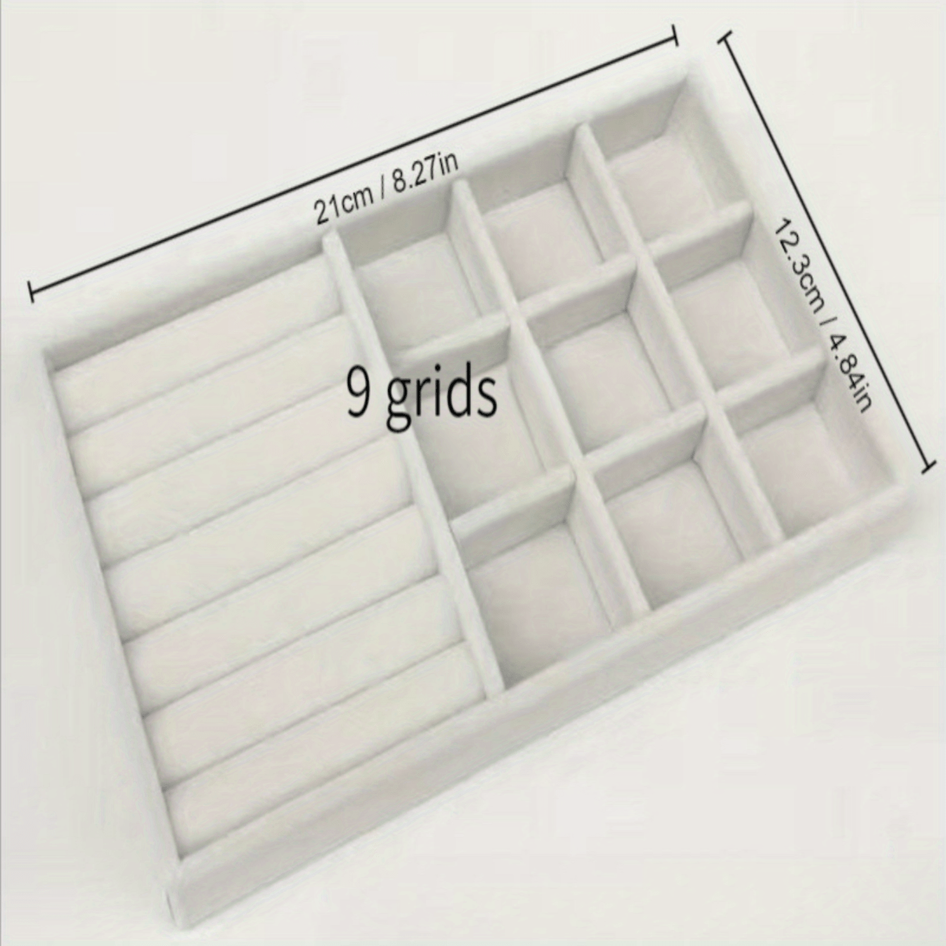 Flannelette Jewelry Tray Organizer for Necklaces Rings Bracelets 21cm