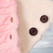 Guantes para cochecito de niños con forro de felpa, a prueba de viento, con botones fáciles, accesorios de invierno