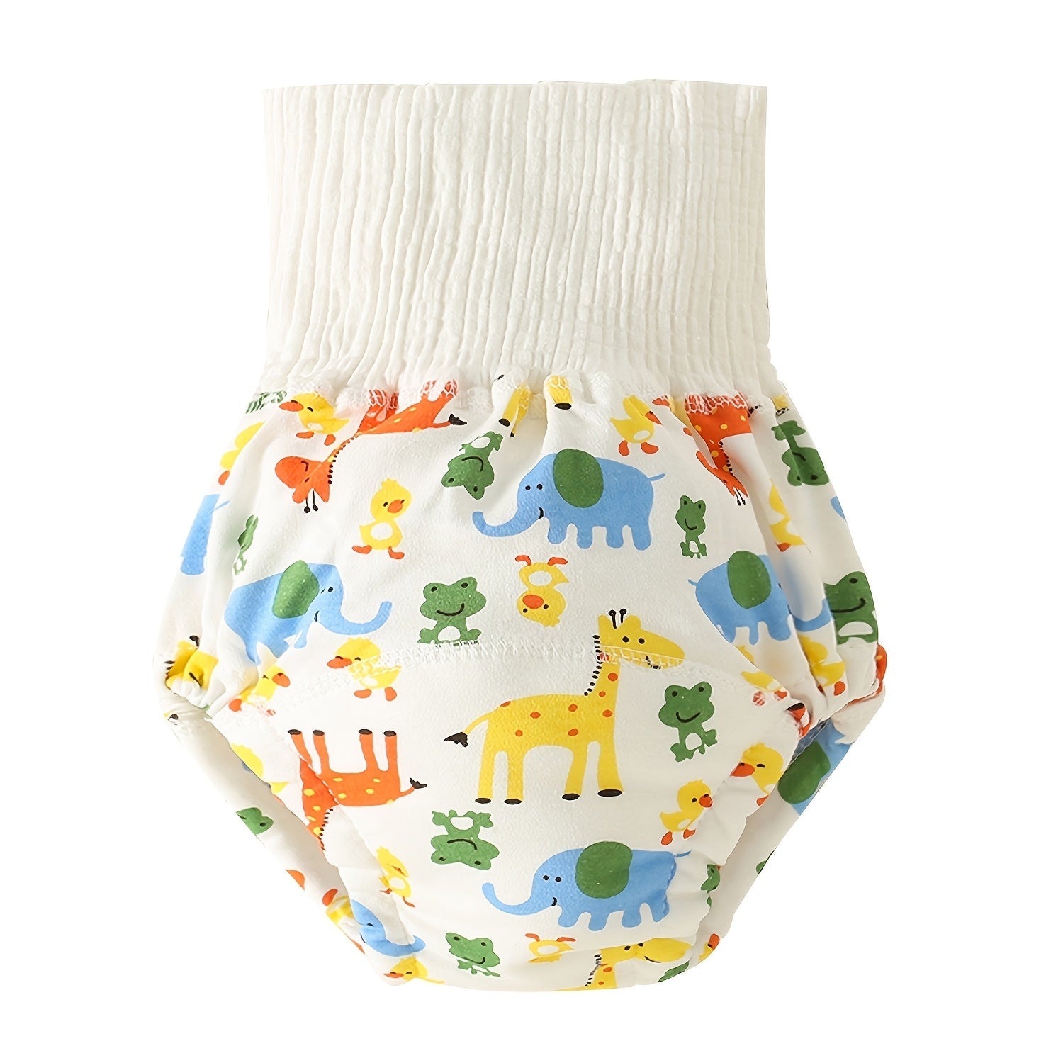 Juego de 4 pantalones de entrenamiento lavables para bebé, tela de punto, cinturilla elástica, pantalones cortos para entrenamiento de inodoro para niños pequeños